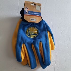 Forever Collectibles Team Utility Gloves Royal Blue Yellow Black NWT
